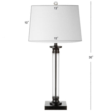 Mason 30" Glass and Metal LED Table Lamp - JONATHAN Y